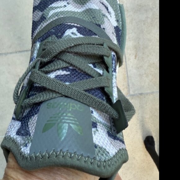 Adidas NMD R1 Boost Olive Duck Camo Athletic Running Shoes Men's Size 9 - Picture 3 of 10